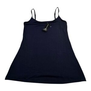 INC International Concepts Navy Blue Cami Tank Top Essentials Size Large